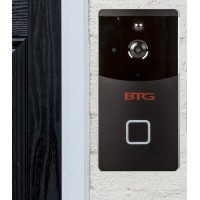 WiFi Doorbell Camera Kit with 15ft IR range, Digital Pan/Tilt, and Motion Sensor